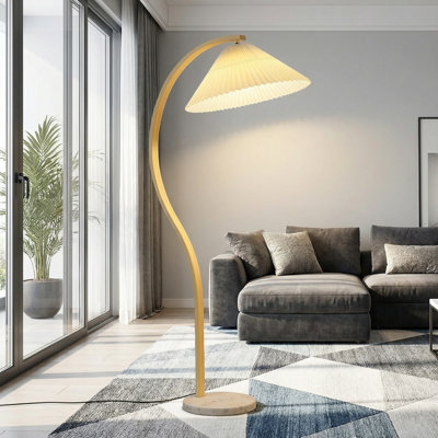 60-Inch Arched Floor Lamp, Gold