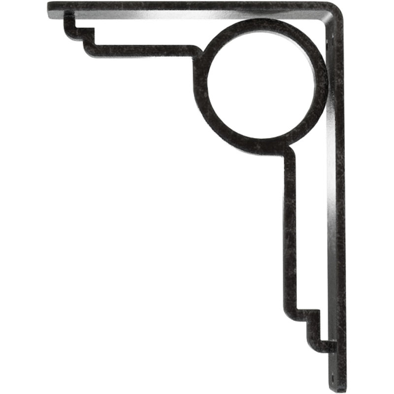 Support en fer forgé Maria, Argent antique, H 8 po x l 1,5 po x P 5,5 po