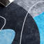 Tapis gris foncé / turquoise Bennita 837-1488802785