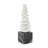 Cole And Grey Marble Stacked Stone Abstract Sculpture With Black Block Base