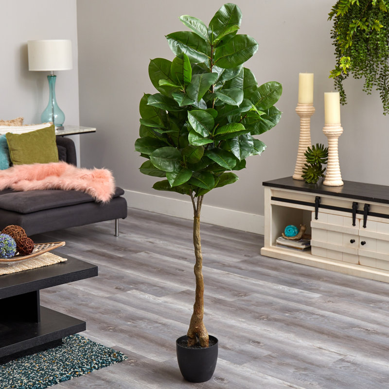 65 " H Faux Tree in Stone Pot