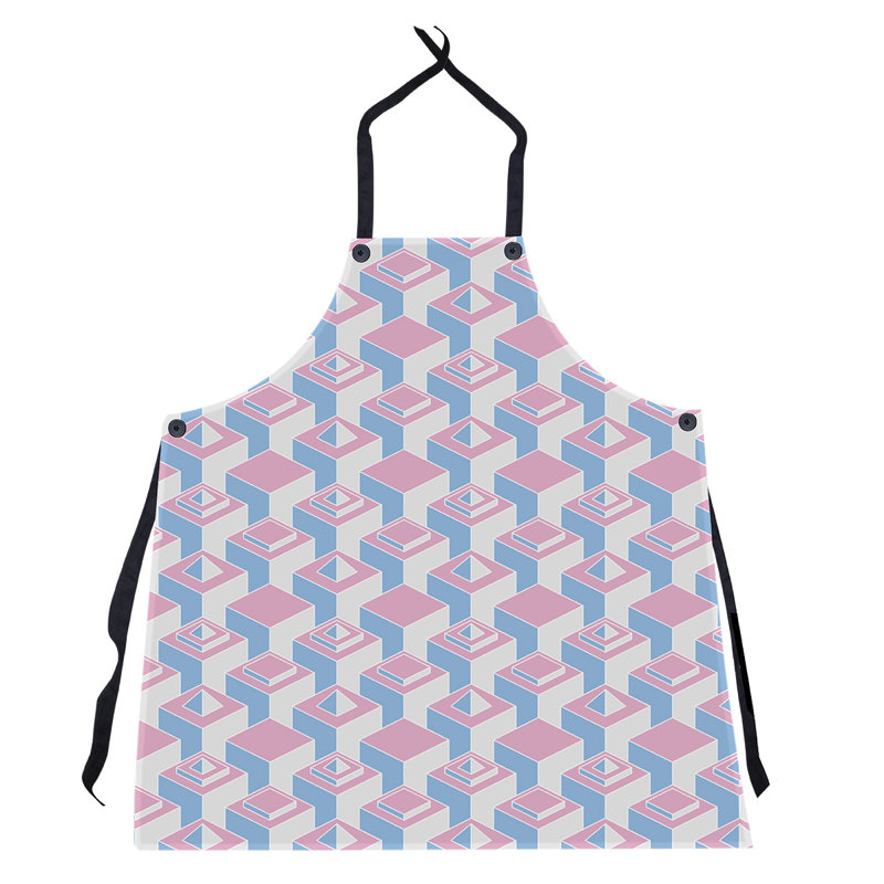 Jordao Bib Apron, Pink/Teal
