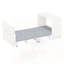 Lit simple escamotable avec bureau ajustable et coussin pliable pour chambres d'amis et petits espaces