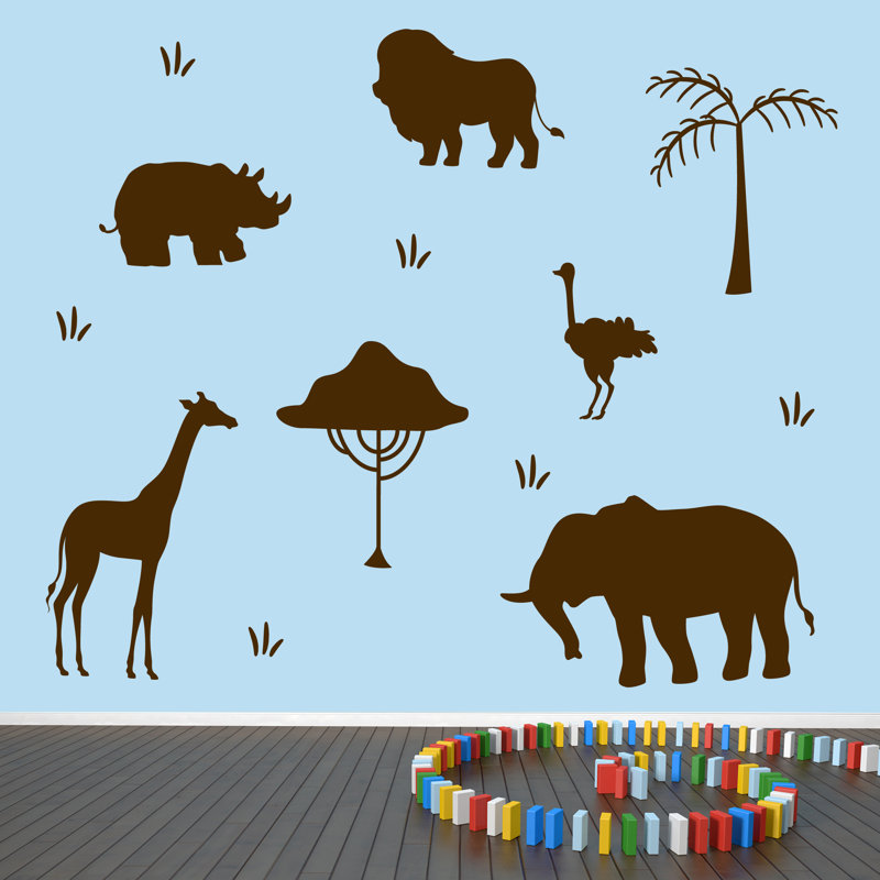 Adhésif décoratif safari africain, Brun