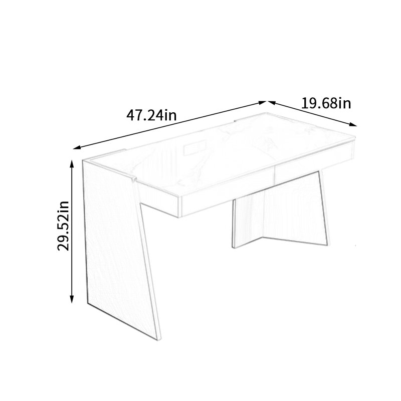 Xun, Gris / Blanc, H 29,52 po x l 47,24 po x P 19,68 po