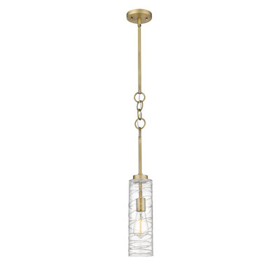 Luminaire suspendu cylindrique simple à 1 lumière Layla-Jean