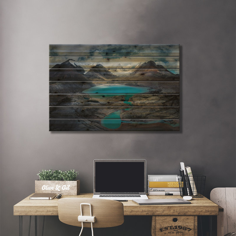 " Kailash Range " by Qiye, 26" H x 40" W x 1.5"D
