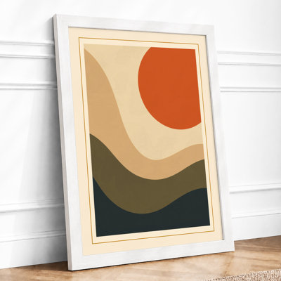 Layered Horizons Minimalist - Framed Print