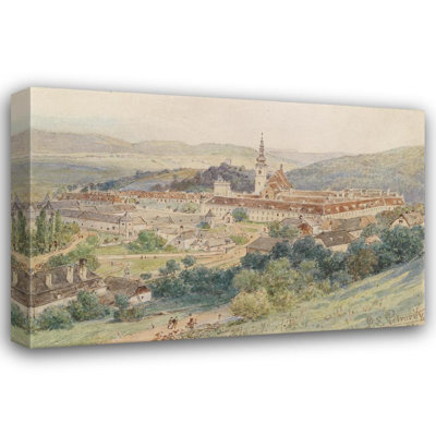 "Abbaye de Heiligenkreuz" par Ladislaus Eugen Petrovits, reproduction d'art sur toile tendue avec châssis