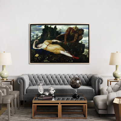 Sleeping Diana Watched By Two Fauns - Google Art Project - Wall Art Print - Framed Canvas