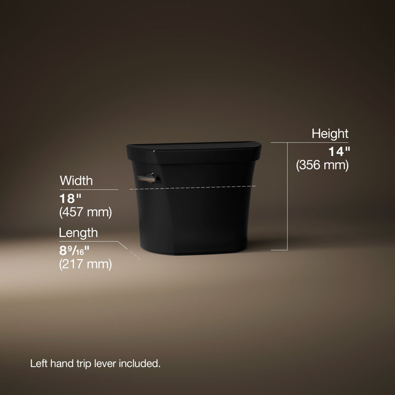 Highlinetoilet Tank, 1.0 Gpf, Matte Black