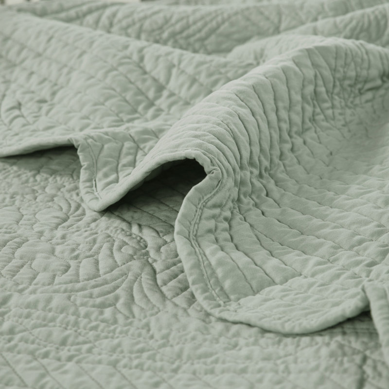 6 Piece Reversible Scalloped Edge Daybed Cover Set Seafoam Daybed, Seafoam