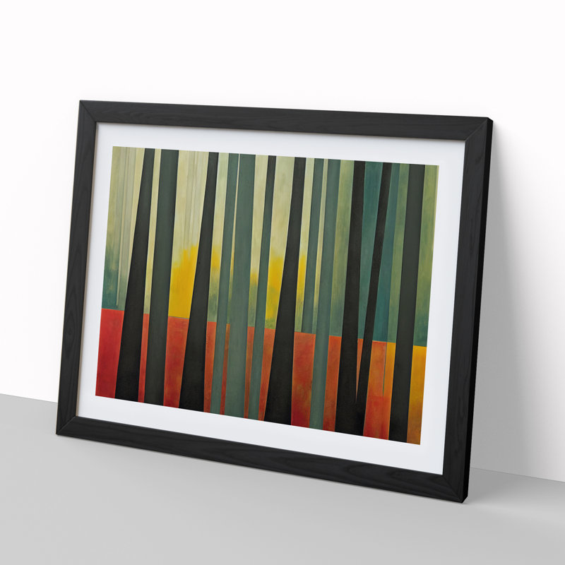 Adorable Abstract Forest - Framed Print, Black, 46cm H x 64cm W x 2cm D