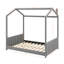 Velvet House Bed Wood Bed-953842429