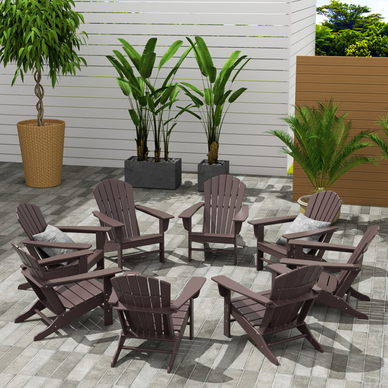 Chaise Adirondack en plastique Geoff, Brun foncé