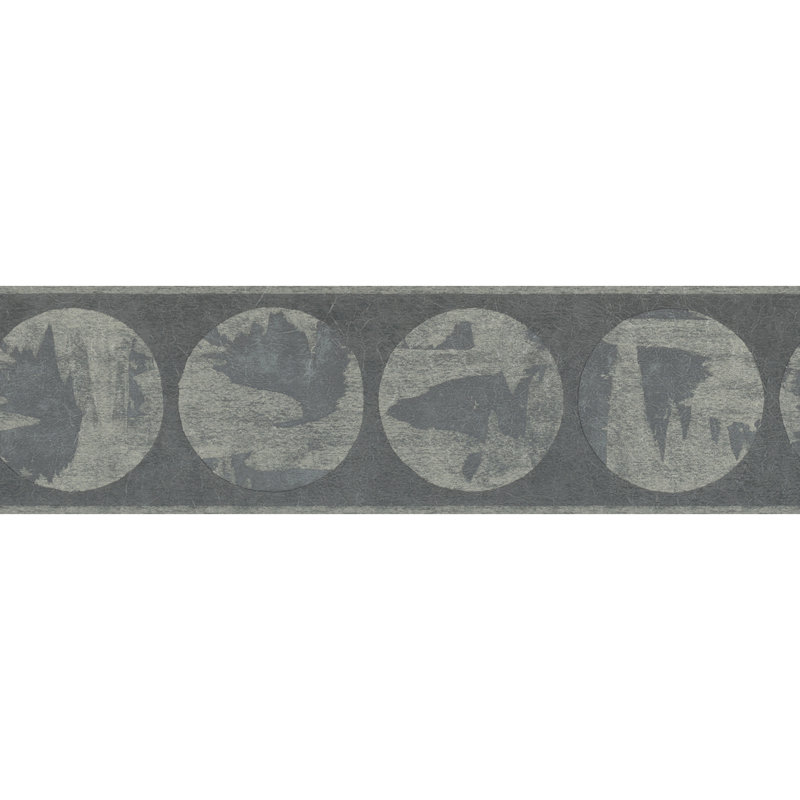 Bordure de papier peint 15 po L 6 pi x l 6 po, Graphite