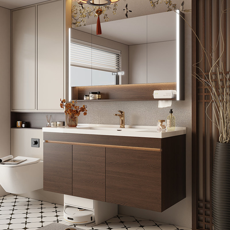 Armoire de salle de bain de style chinois rétro et simple
