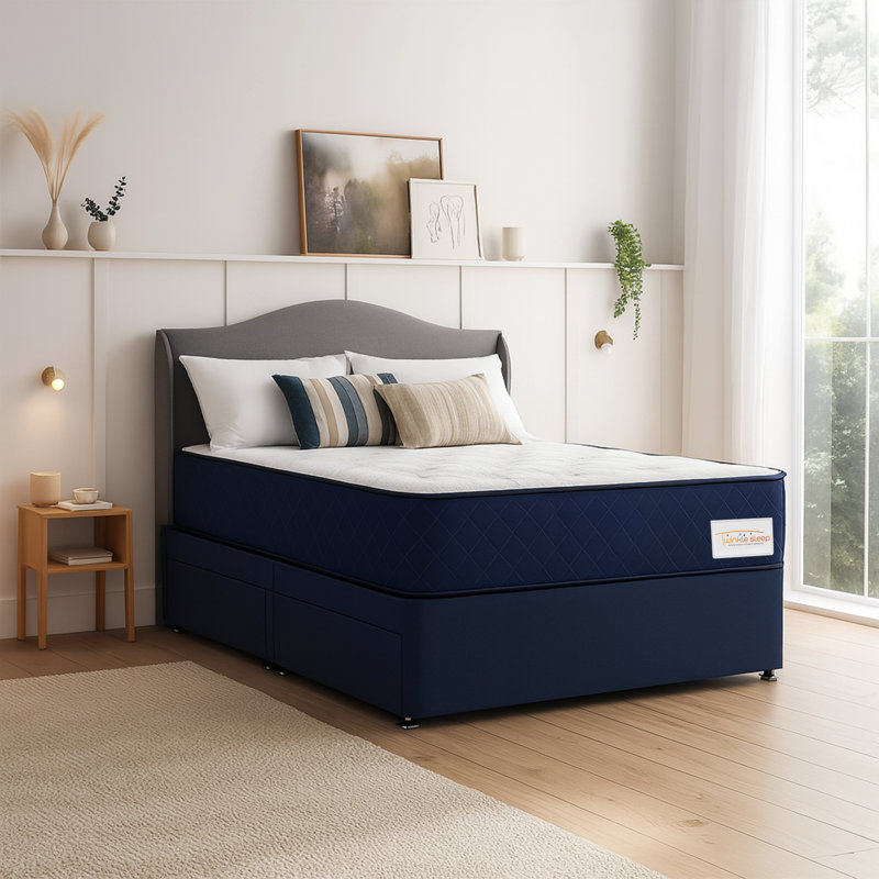Twinklesleep Kids Coil Blue Mattress – Medium-Firm Support, Breathable & Durable, Small Single (2'6)