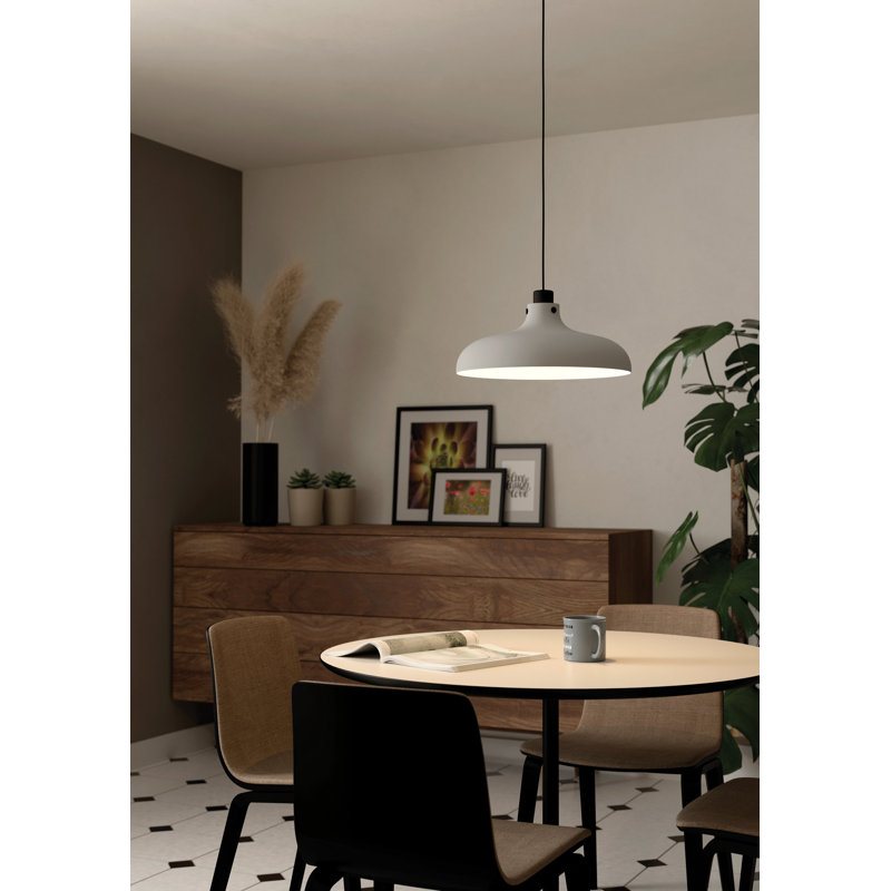 Luminaire suspendu noir et gris Maia, H 153,54 po x l 14,96 po x P 14,96 po , Une lumière