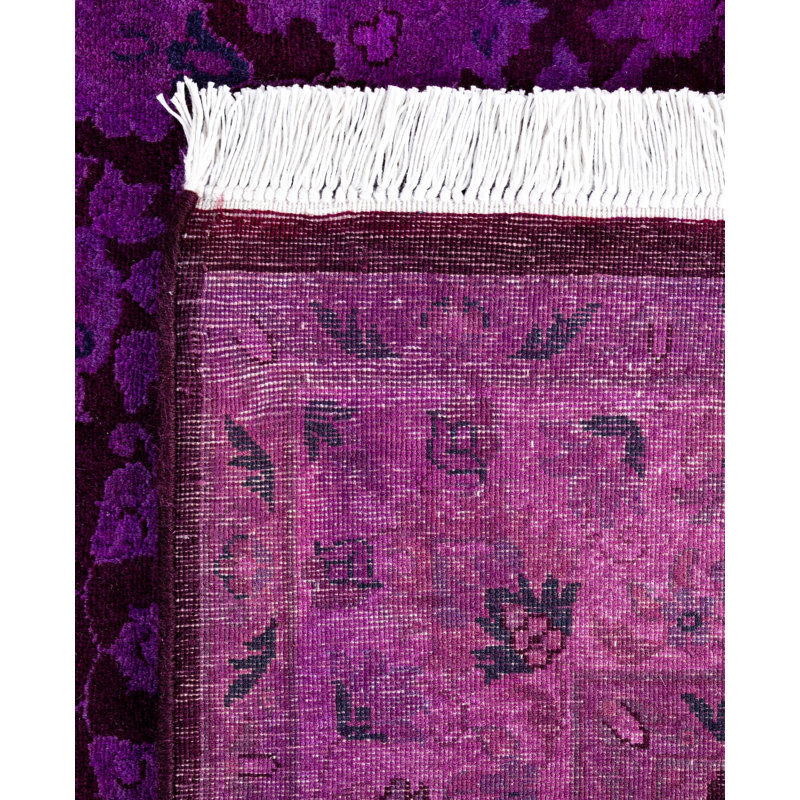 Overdyed One-of-a-Kind 3' 2" X 5' 4" Hand Knotted Area Rug