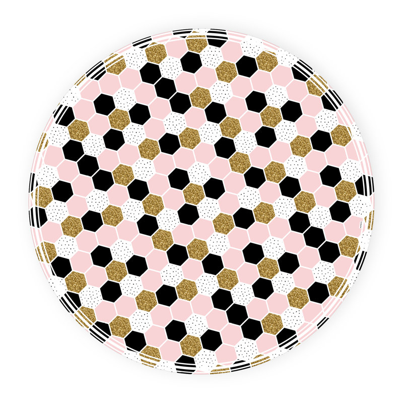Clinkscales Geometric Kitchen Mat, Round 136cm