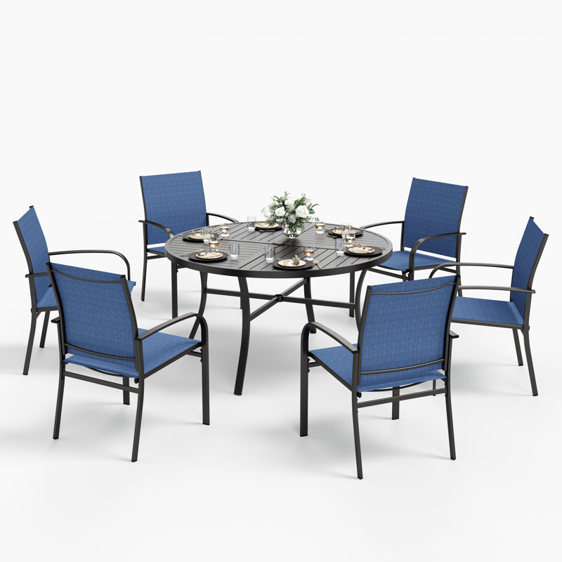 Ensemble repas d'extérieur pour 6 personnes Sutiya, Bleu