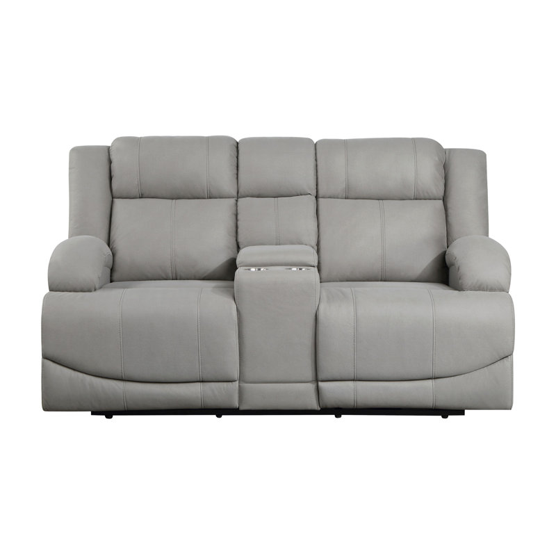 Quisean 70.5'' Upholstered Power Reclining Loveseat, Grey
