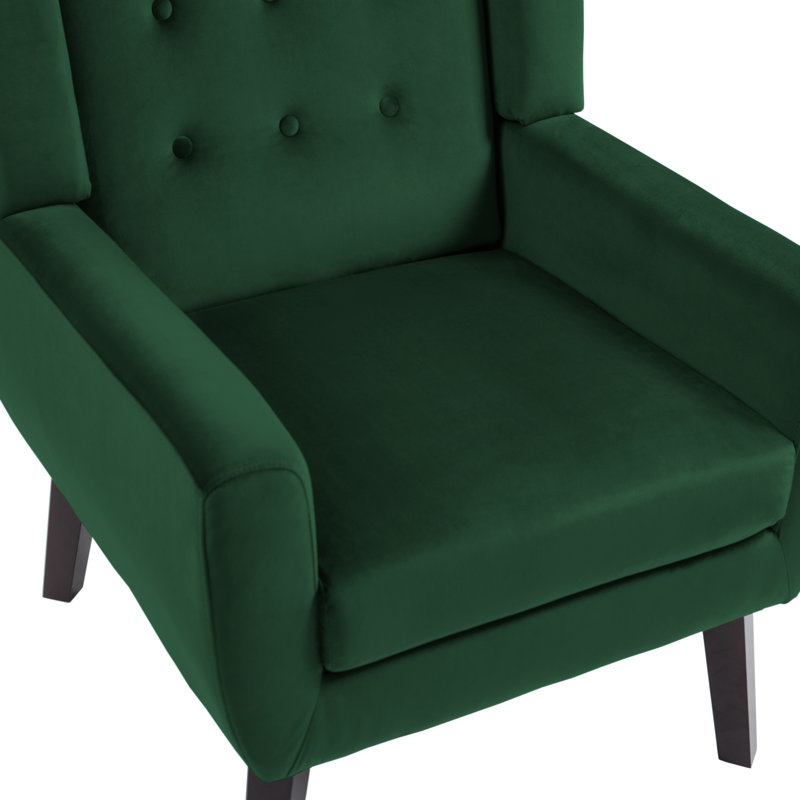 Stephanny Upholstered Armchair, Retro Green Velvet