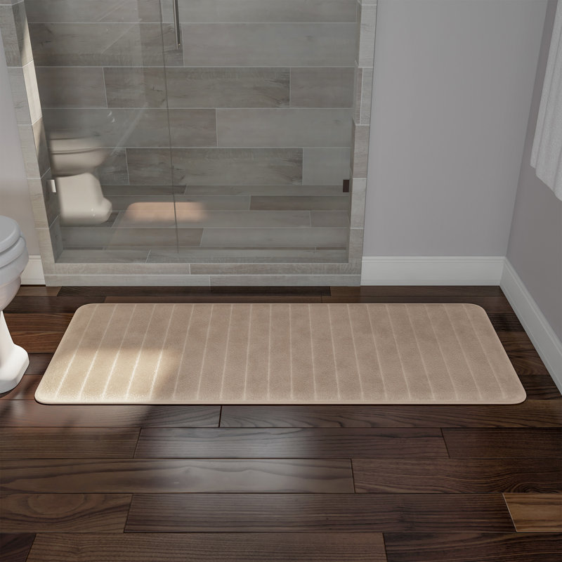 Très grand tapis de salle de bain Jaynne, Taupe