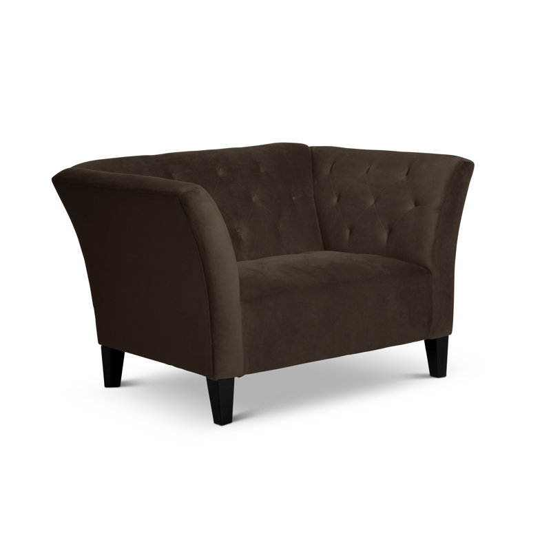 Carruth Upholstered Armchair, Bella Chocolate Performance Velvet
