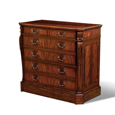 English Classics 42'' Wide 6 -Drawer Solid Wood File Cabinet