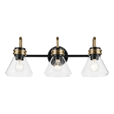 26" 3-Light Vanity Light with Clear Glass