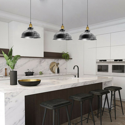 Hillmont 1 - Light Brushed Silver Pendant