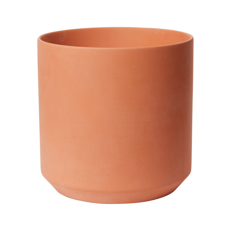 Pot à fleurs en céramique Parsons, H 10 po x l 10,75 po x P 10,75 po, Terre cuite