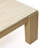 Rectangular Coffee Table with Faux Travertine Top and Oak Frame