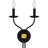 Casius 2-Light Matte Black Wall Sconce