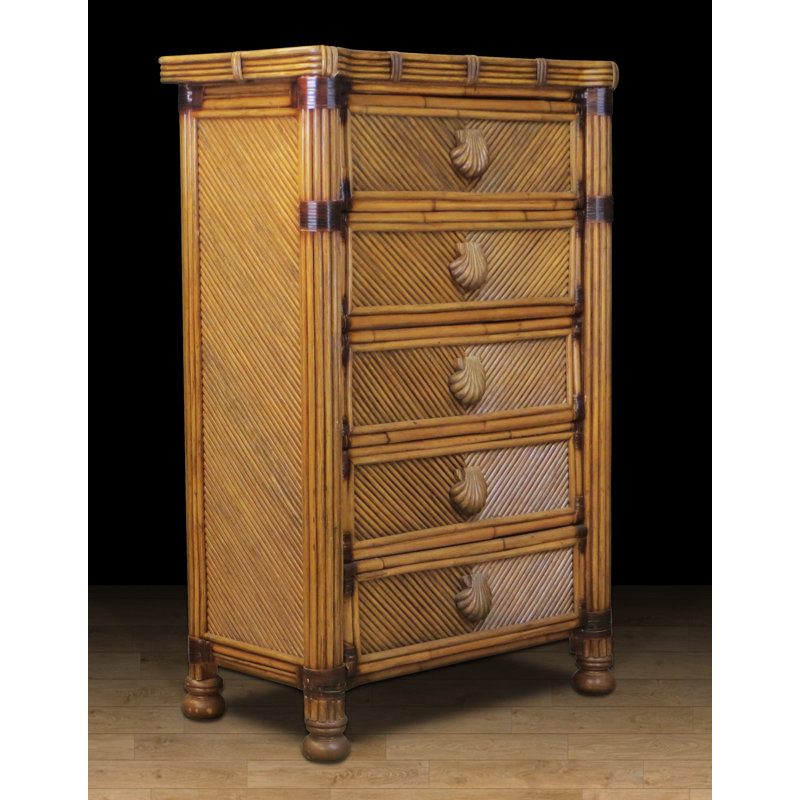 Commode standard 5 tiroirs Sumner, Blanc