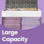Panier de rangement avec couvercle, bac de rangement de 27,7 gallons (105 L), panier de rangement pour couverture tissée avec poignées, doublure pliable et amovible, structure en métal, pour chambre à coucher, salle de lavage-851089623-851089621