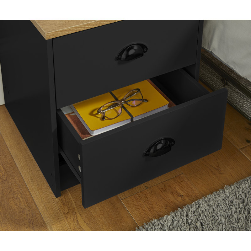 Kaitlin 40cm W Manufactured Wood Bedside Table