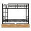 Metal Full Convertible Bunk Bed With 2 Drawers