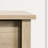 57"W Light Oak Finish 6-Drawer Dresser with Black Handles
