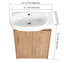 Meuble-lavabo autoportant de 23 po avec lavabo et portes à fermeture douce-1330582881