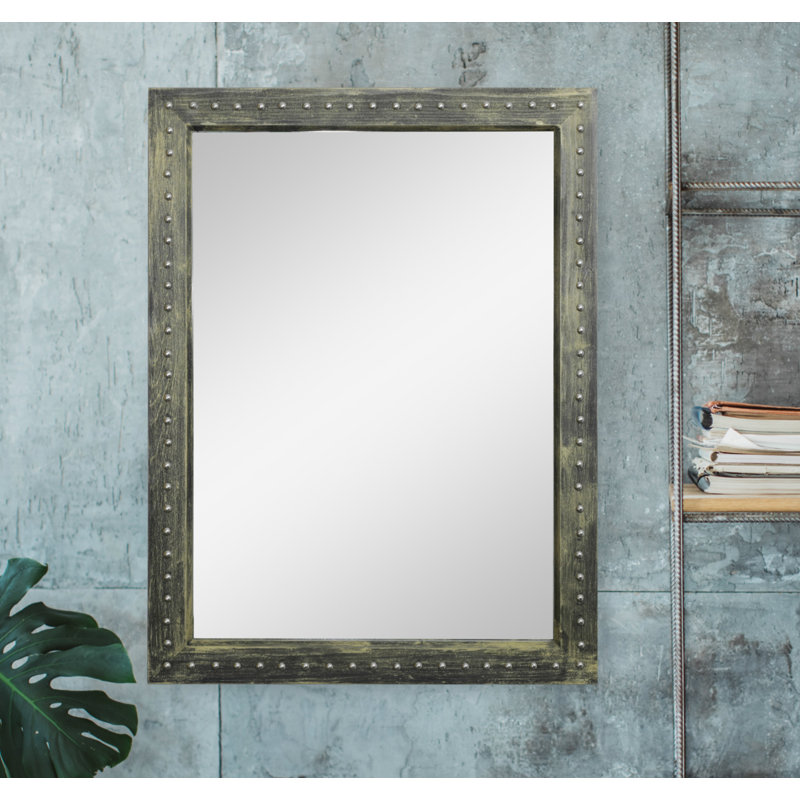Janig Wood Flat Wall Mirror