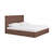 Mele NORDIC UPHOLSTERED ARM QUEEN BED BROWN VELVET BLACK-124538102-124538101