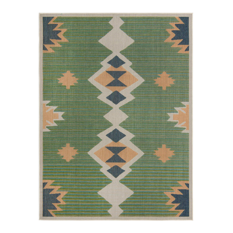 Lauryn Machine Woven Moroccan Indoor and Outdoor Area Rug , Rectangle 7'10" x 10'