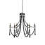 Lustre empire 6 lumières de style bougie avec accents perlés-86774439