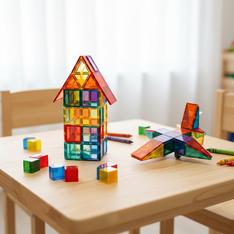 48-Piece Magnetic Tiles Building Set Educational Toys For Your Kids