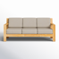 Bogota 78.75'' Teak Outdoor Patio Sofa with Sunbrella® Cushions