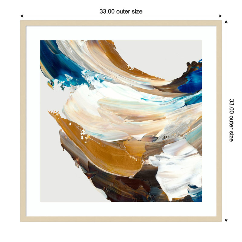«Crashing Blue» par Jacob q, impression sur bois encadrée, H 33 po x l 33 po