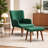 Marc Tufted Linen / Velvet Upholstered Lounge Chair and Ottoman with Wooden Legs-767532564